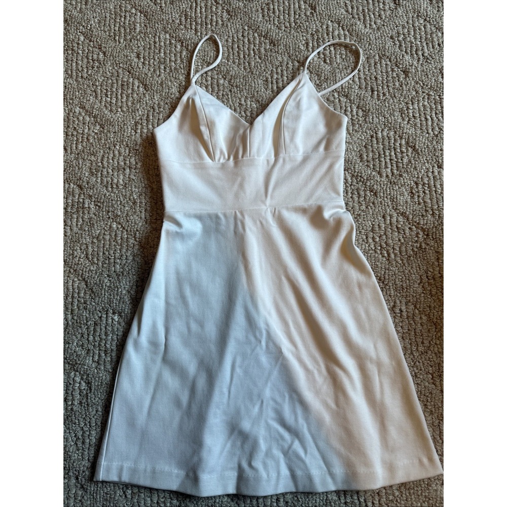 Womens Teens Amanda Uprichard New York White Spaghetti Strap Dress XS - Bride